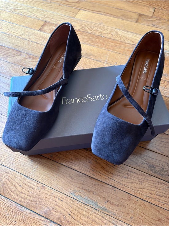 Franco Sarto Shoes - Franco Sarto Brown Suede Square-Toe Mary Jane’s.